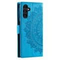 Miniatyrbild 3 av 6: Galaxy A24 4G Plånboksfodral Imprinted Mandala Flower - Blå