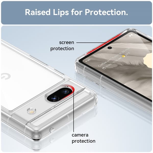 Google Pixel 7a Mobilskal Acrylic Shockproof TPU - Clear