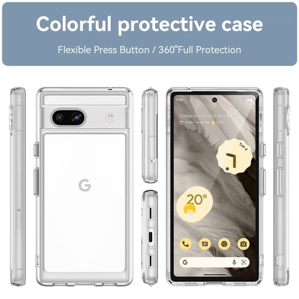 Google Pixel 7a Mobilskal Acrylic Shockproof TPU - Clear