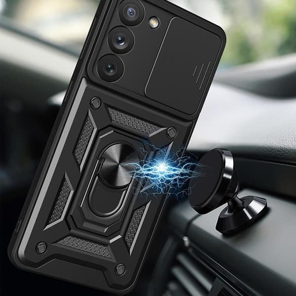 Galaxy S23 Plus Mobilskal Hybrid Armor Camshield - Blå