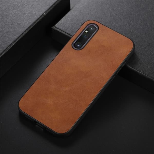 Sony Xperia 1 V Mobilskal Cowhide Texture - Brun