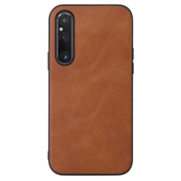 Sony Xperia 1 V Mobilskal Cowhide Texture - Brun