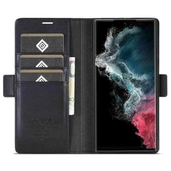 LC.IMEEKE Galaxy S23 Ultra Plånboksfodral - Svart