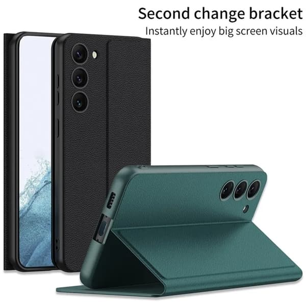 GKK Galaxy S23 Plus Mobilfodral Magnetic PU-Läder - Röd