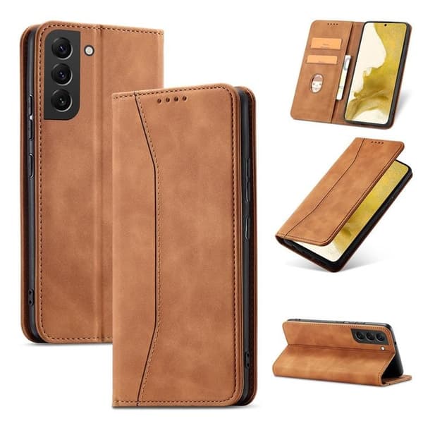 Galaxy S23 Plus Plånboksfodral Magnet Fancy - Brun