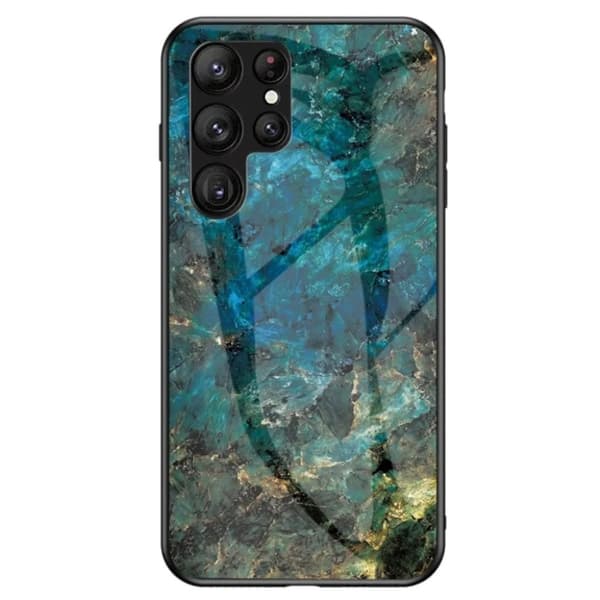 Galaxy S23 Ultra Skal med en Marmordesign - Mineralblått