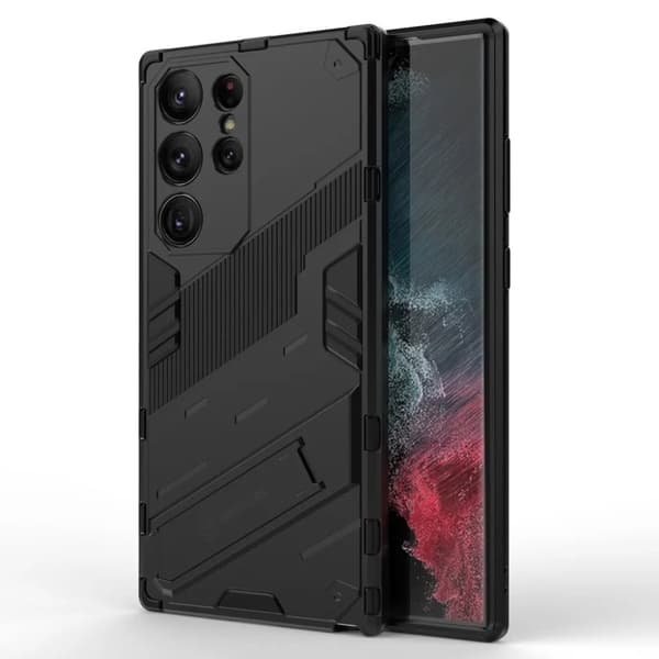 Galaxy S23 Ultra Mobilskal Stöttåligt - Svart