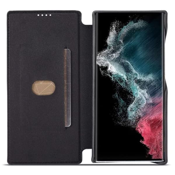 LC.IMEEKE Galaxy S23 Ultra Plånboksfodral Magnetic - Svart