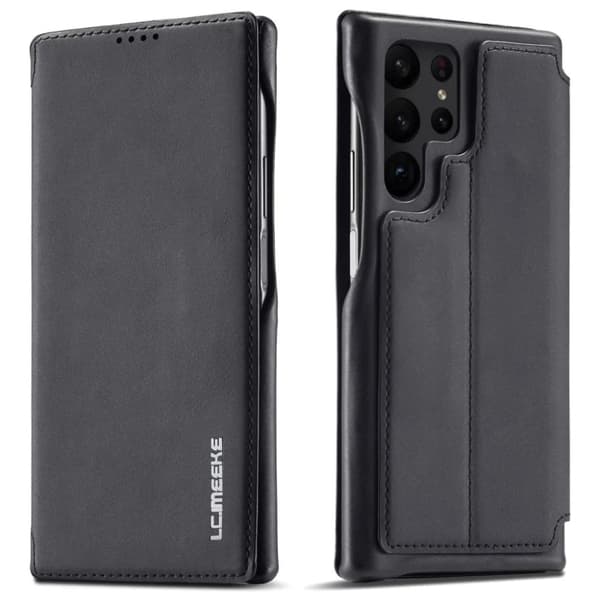 LC.IMEEKE Galaxy S23 Ultra Plånboksfodral Magnetic - Svart