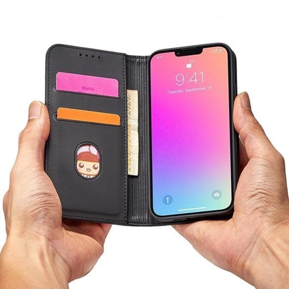 Galaxy S23 Plånboksfodral Magnet Flip - Svart