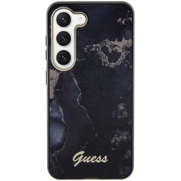 Guess Galaxy S23 Mobilskal Golden Marble Collection - Svart