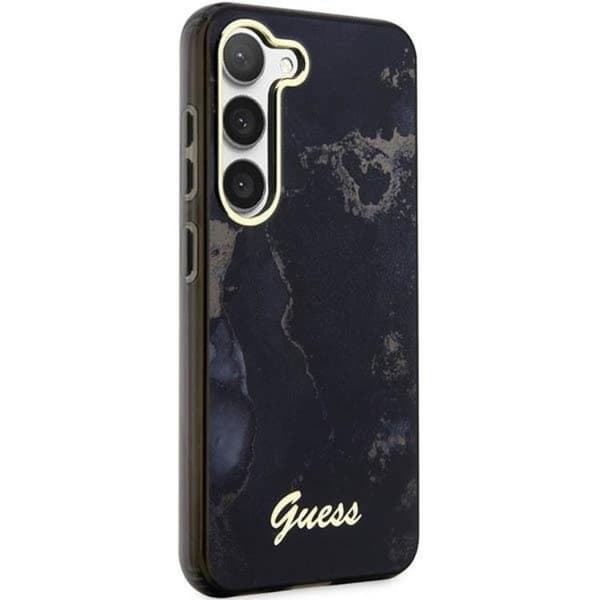 Guess Galaxy S23 Mobilskal Golden Marble Collection - Svart