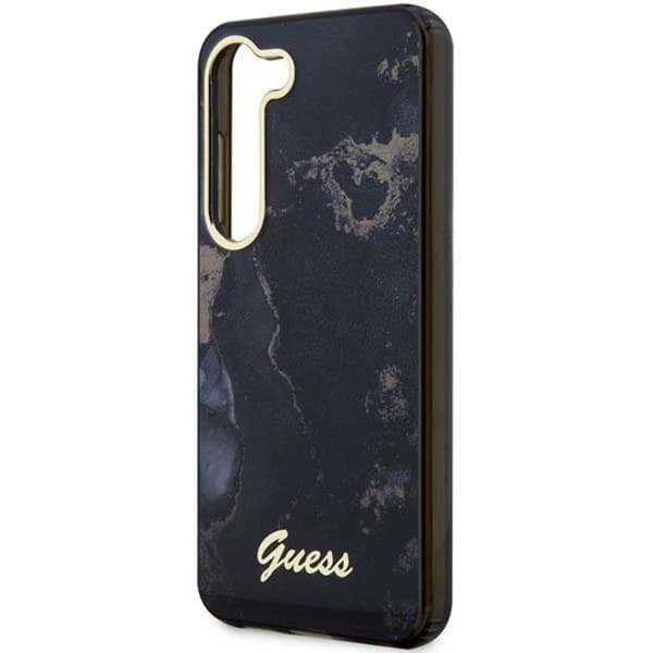 Guess Galaxy S23 Mobilskal Golden Marble Collection - Svart
