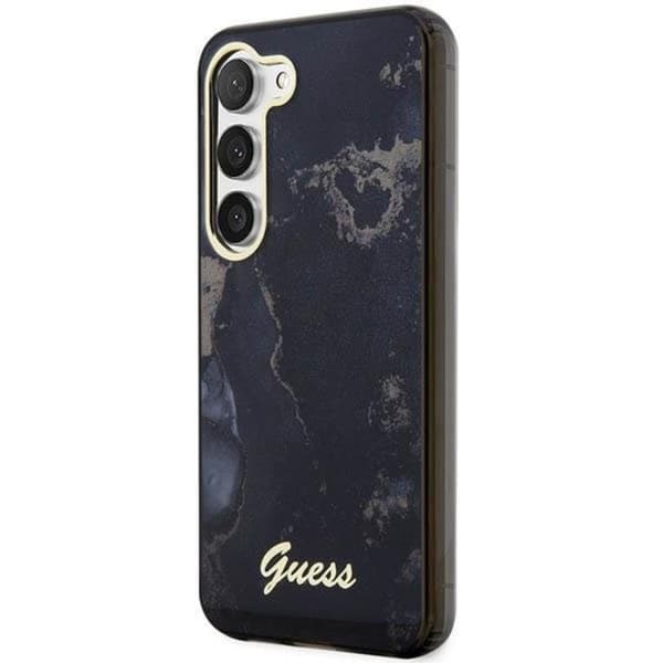 Guess Galaxy S23 Mobilskal Golden Marble Collection - Svart