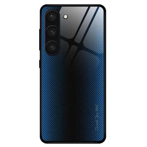 Galaxy S23 Mobilskal Carbon Fiber - Blå