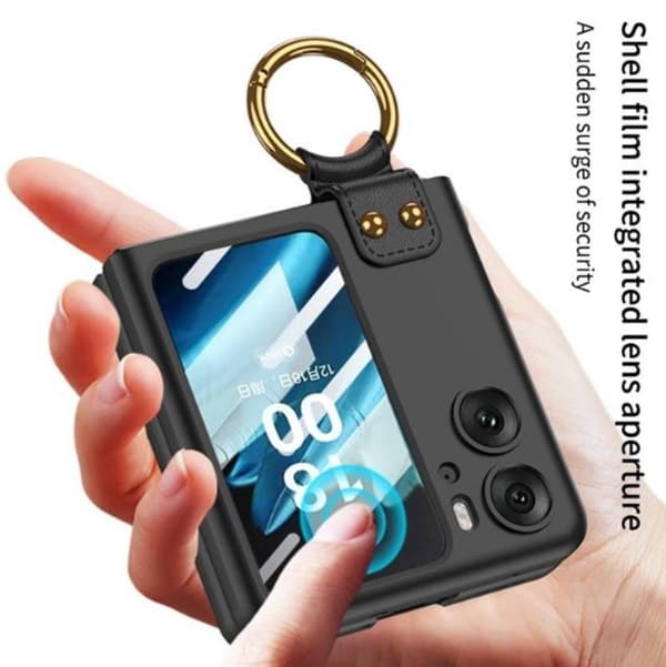 Oppo Find N2 Flip Mobilskal Ringhållare Kickstand - Guld