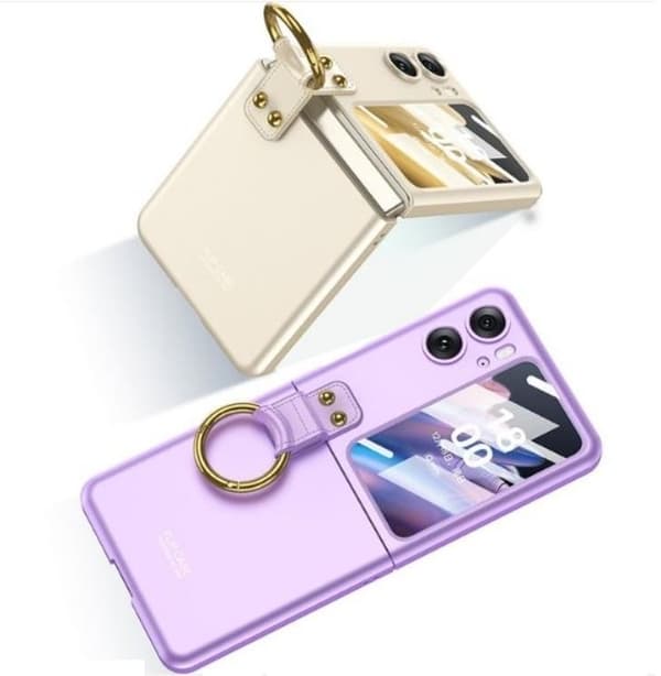 Oppo Find N2 Flip Mobilskal Ringhållare Kickstand - Guld