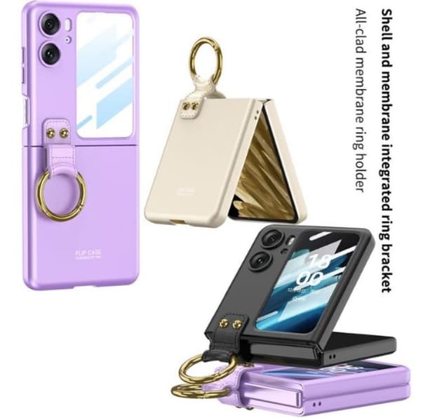 Oppo Find N2 Flip Mobilskal Ringhållare Kickstand - Guld