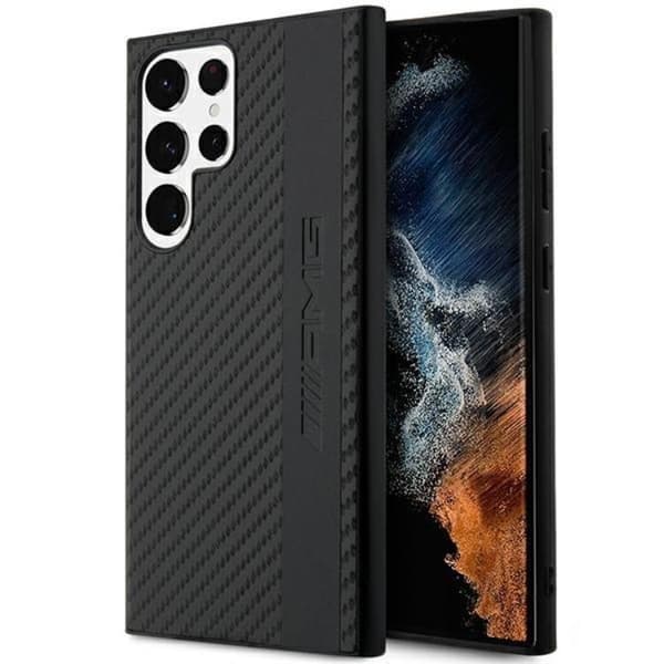 AMG Galaxy S23 Ultra Skal Carbon Stripe & Embossed - Svart