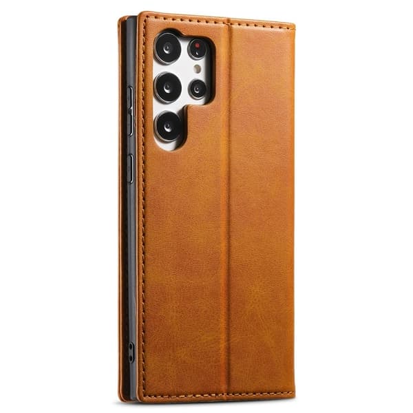 SUTENI Galaxy S23 Ultra Plånboksfodral Kickstand Flip - Khaki