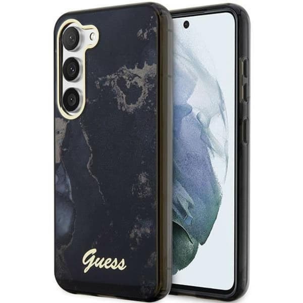Guess Galaxy S23 Mobilskal Marble - Svart