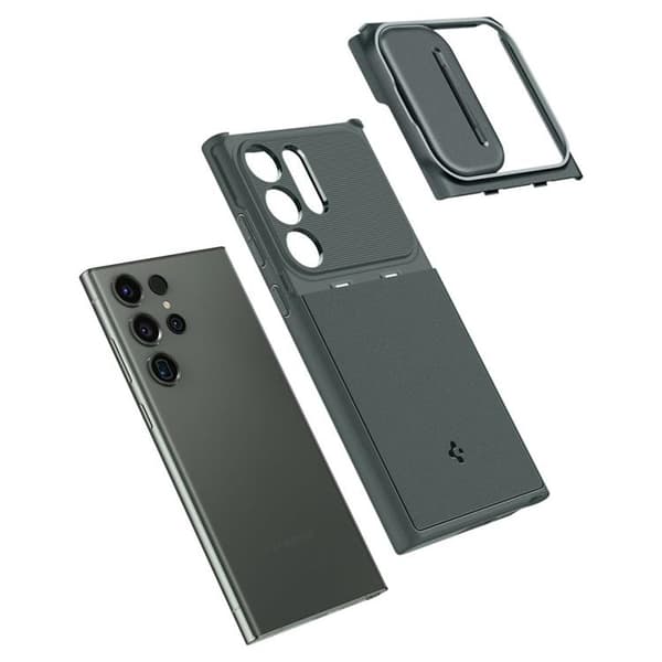 Spigen Galaxy S23 Ultra Mobiskal Optik Armor - Grön
