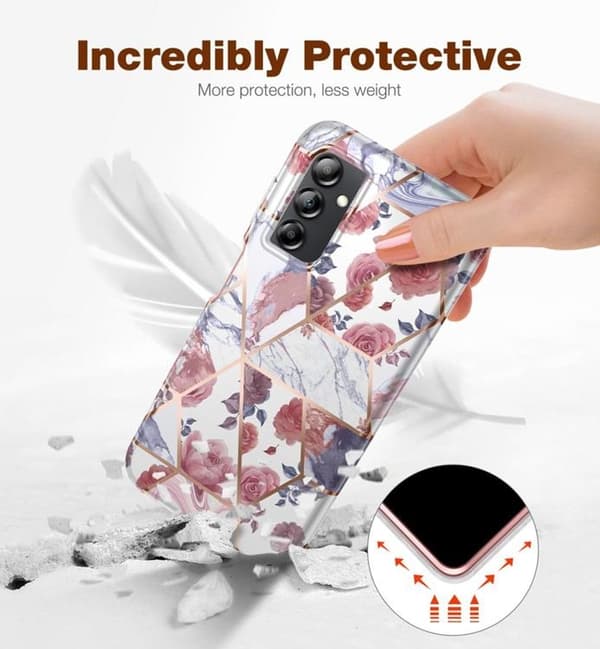 Tech-Protect Galaxy A14 5G Mobiskal Velar Marble - Rosa