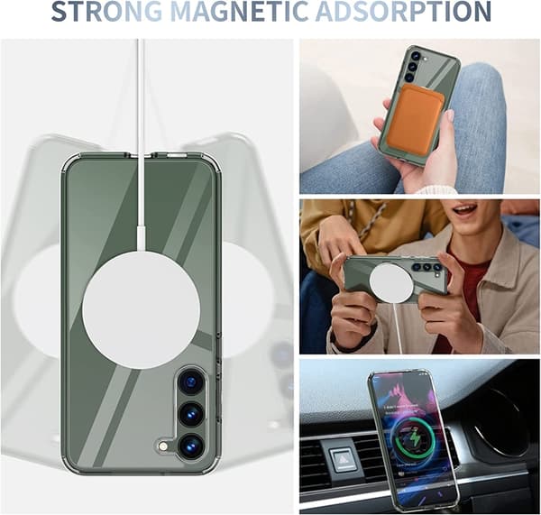 Galaxy S23 Mobilskal Magsafe Shockproof Magnetic - Clear