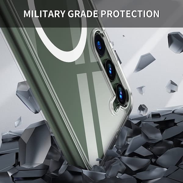 Galaxy S23 Mobilskal Magsafe Shockproof Magnetic - Clear