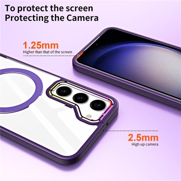 Galaxy S23 Plus Mobilskal Magsafe Kickstand Magnetic - Clear