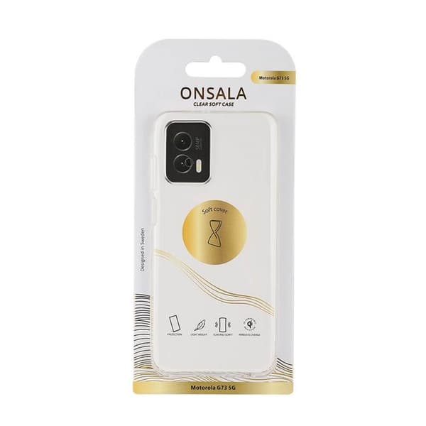 Onsala Motorola Moto G73 5G Mobilskal TPU - Transparent