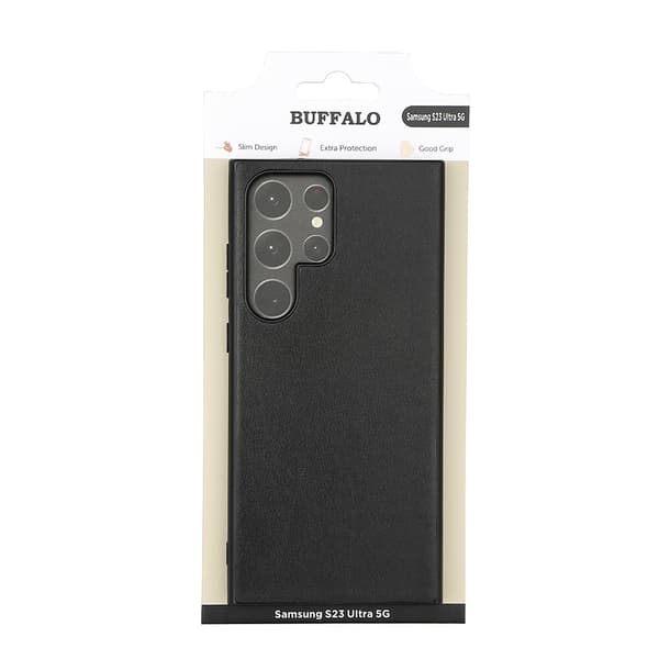 BUFFALO Galaxy S23 Ultra 5G Skal Läder - Svart