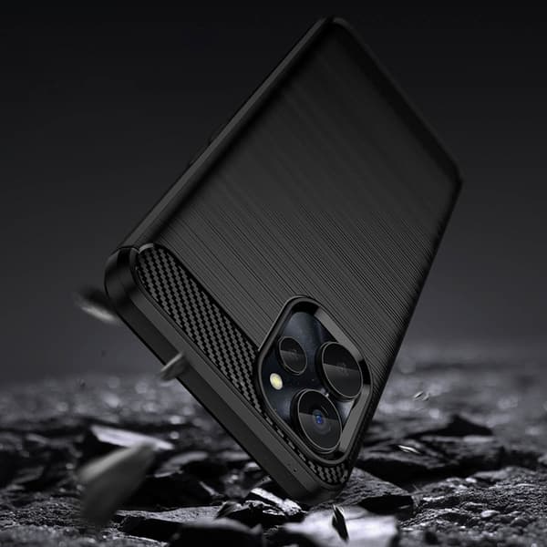 Realme 10 5G/9i 5G Skal Carbon Silicone Flexible - Svart