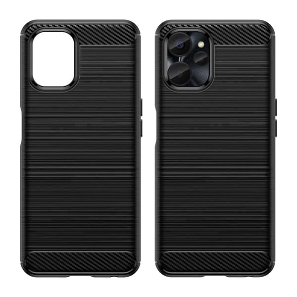 Realme 10 5G/9i 5G Skal Carbon Silicone Flexible - Svart