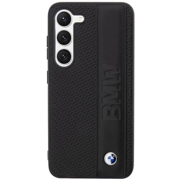 BMW Galaxy S23 Skal Läder Textured & Stripe - Svart