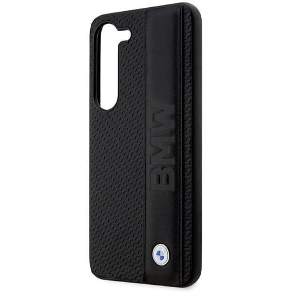 BMW Galaxy S23 Skal Läder Textured & Stripe - Svart