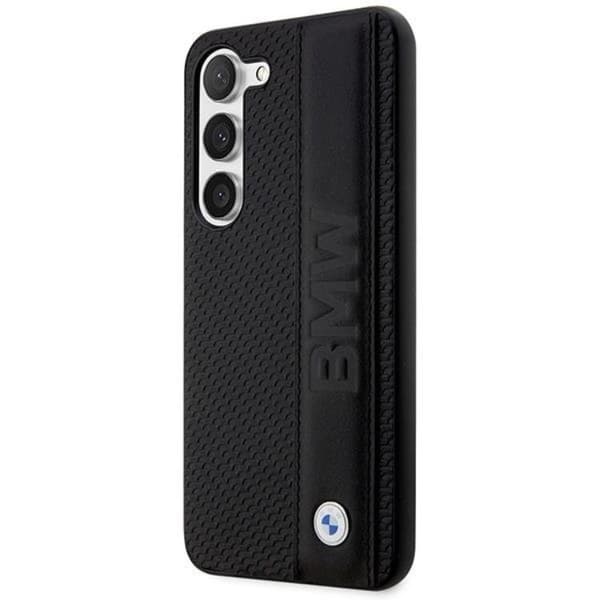 BMW Galaxy S23 Skal Läder Textured & Stripe - Svart
