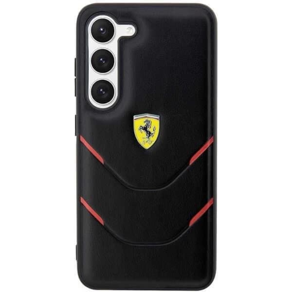 Ferrari Galaxy S23 Skal Hot Stamp Lines - Svart