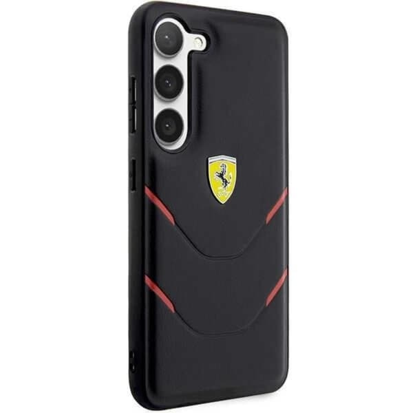 Ferrari Galaxy S23 Skal Hot Stamp Lines - Svart
