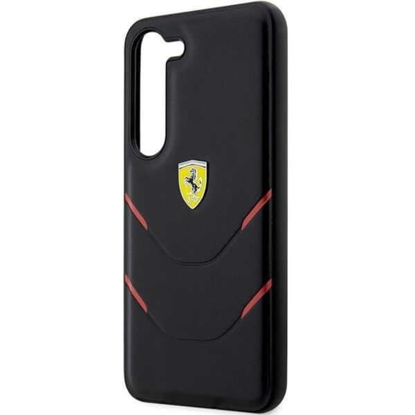 Ferrari Galaxy S23 Skal Hot Stamp Lines - Svart