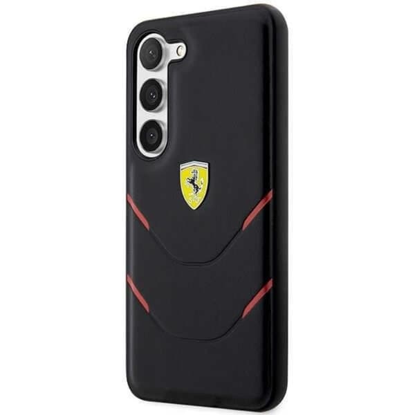 Ferrari Galaxy S23 Skal Hot Stamp Lines - Svart