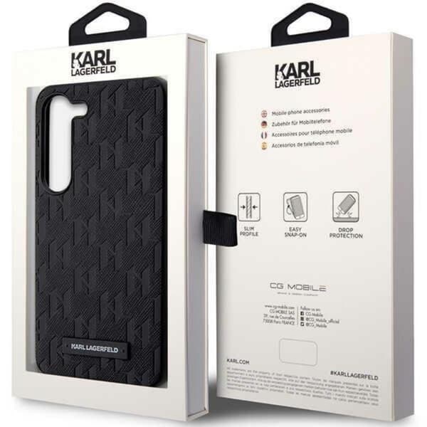 Karl Lagerfeld Galaxy S23 Plus Skal Saffiano Mono Metal Logo - Svart