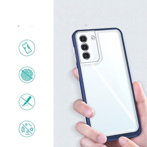 Galaxy S23 Plus Skal Clear 3in1 - Blå