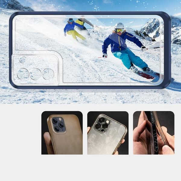 Galaxy S23 Plus Skal Clear 3in1 - Blå