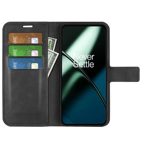 OnePlus 11 5G Plånboksfodral Calf Texture Flip - Svart