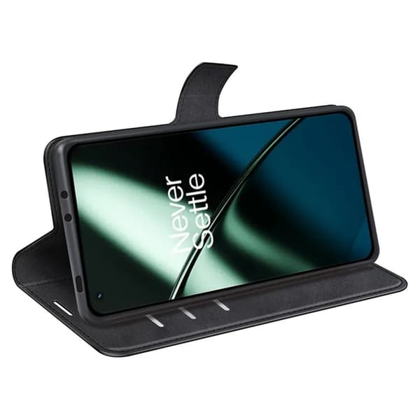 OnePlus 11 5G Plånboksfodral Calf Texture Flip - Svart