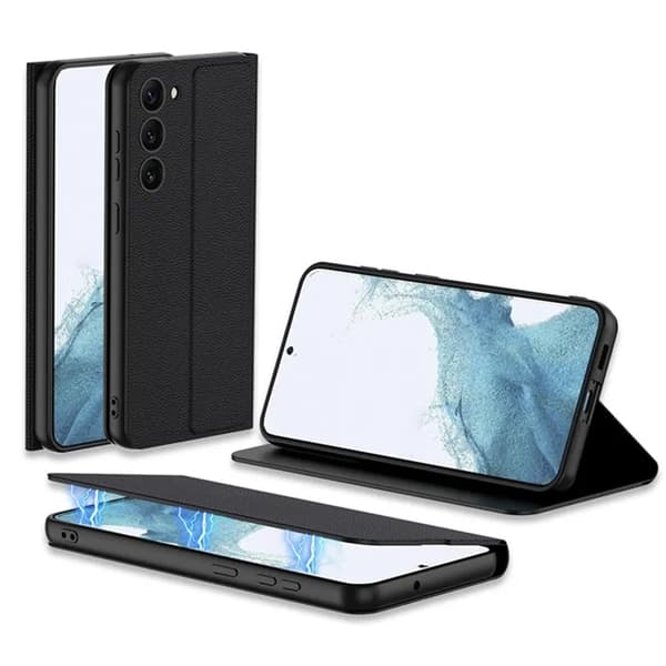 GKK Galaxy S23 Mobilfodral Magnetic PU-Läder - Svart