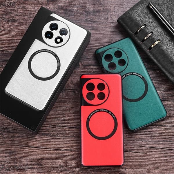 OnePlus 11 5G Mobilskal Magsafe PU-Läder - Röd