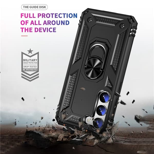 Galaxy S23 Plus Skal Ringhållare Kickstand - Svart