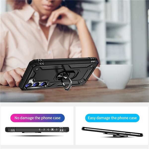 Galaxy S23 Plus Skal Ringhållare Kickstand - Svart